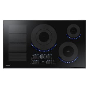 36 in. Induction Cooktop with Stainless Steel Trim with 5 Burner Elements and Flex Zone Elements