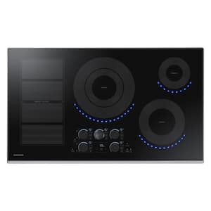 36 in. Induction Cooktop with Stainless Steel Trim with 5 Elements and Flex Zone Element