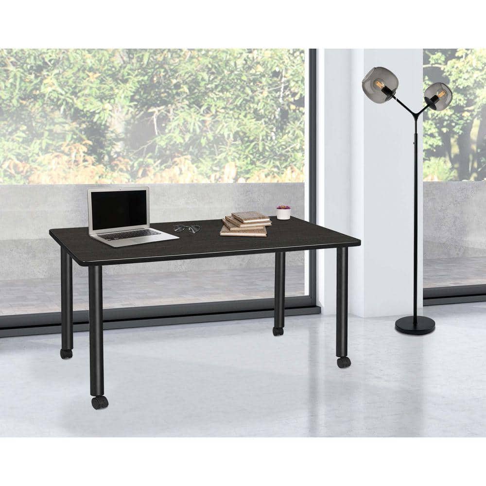 UPC 192357220177 product image for Kee 66 in x 24 in. Ash Grey Top Mobile Desk, Black Legs | upcitemdb.com