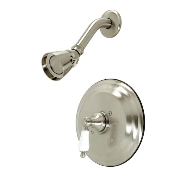 Kingston Brass Restoration Single Handle 1-Spray Shower Faucet 1.8 GPM with Corrosion Resistant in Brushed Nickel