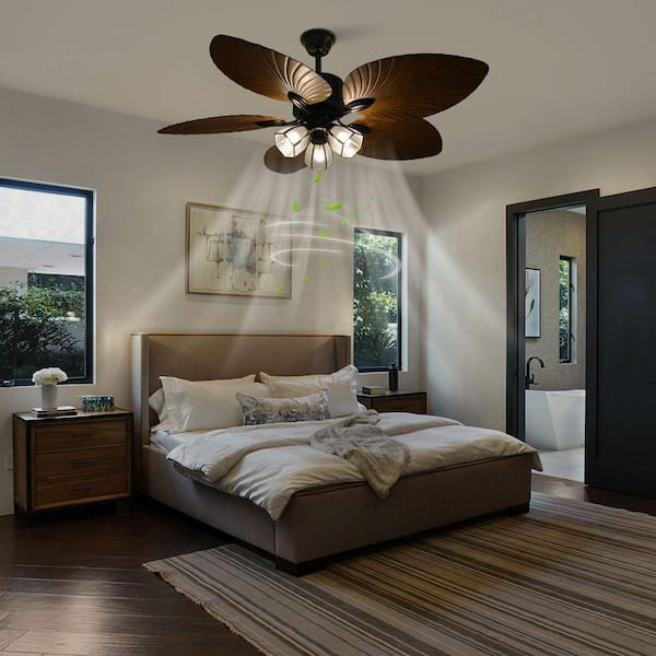 Reviews for OUKANING 52 in. Indoor Black Modern Ceiling Fan with 5