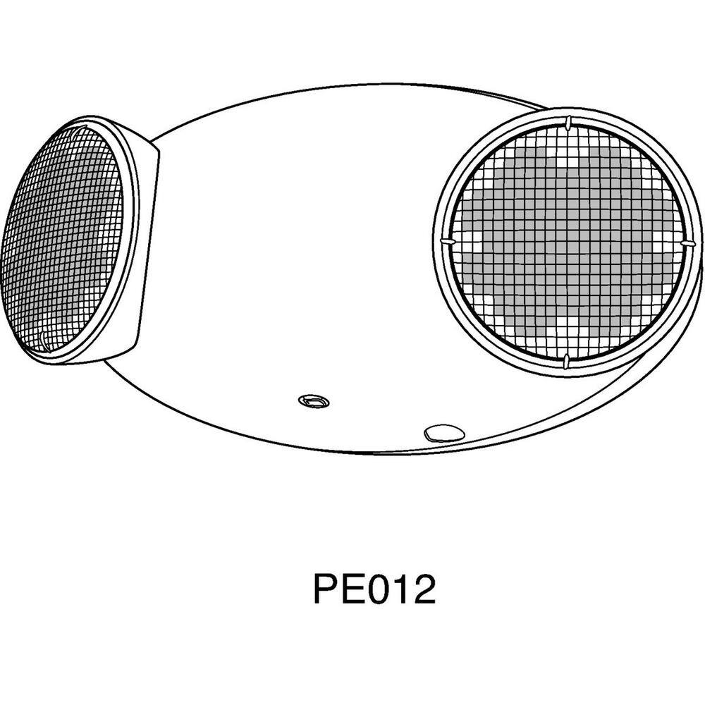 White Dual Head LED Emergency Light with Adjustable Heads