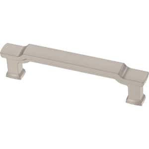 Scalloped Footing 3-3/4 in. (96 mm) Classic Satin Nickel Cabinet Drawer Pull
