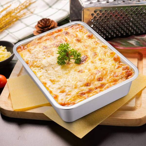 LAIFUCAM 2-Piece Stainless Steel Deep Dish Heavy Duty Single
