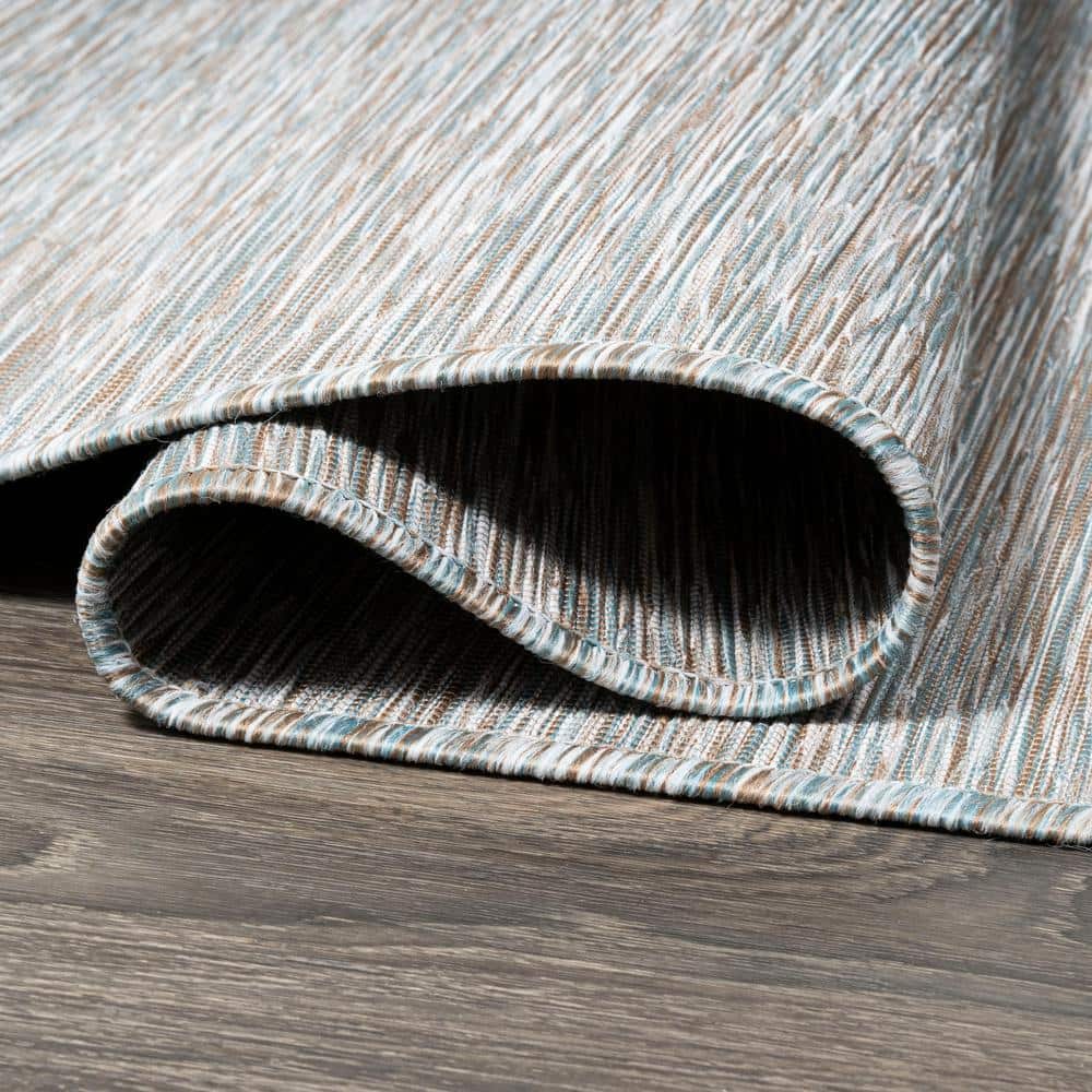 Ethan Modern 9' x 12' Gray Flatweave Synthetic Area Rug