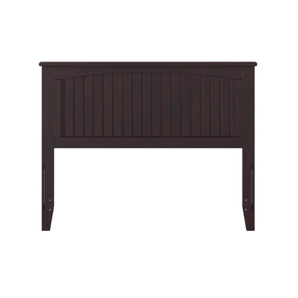 Espresso Full Wood Headboard with Attachable Charger