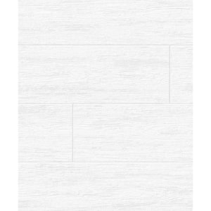 31.35 sq. ft. Off-White Faux Shiplap Vinyl Paintable Peel and Stick Wallpaper Roll