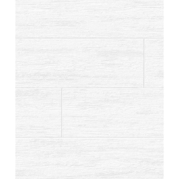 NextWall Peel & Stick Shiplap Off-White Wallpaper