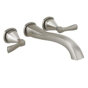 Stryke 2-Handle Wall Mount Roman Tub Faucet Trim Kit in Stainless (Valve Not Included)