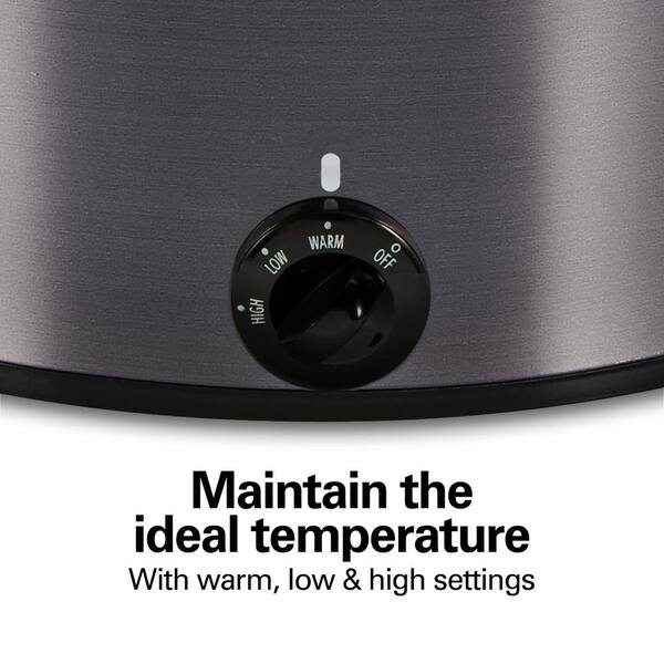 10 Qt. Black Slow Cooker with Folding Handles 10 Qt. Black Slow Cooker with Folding Handles