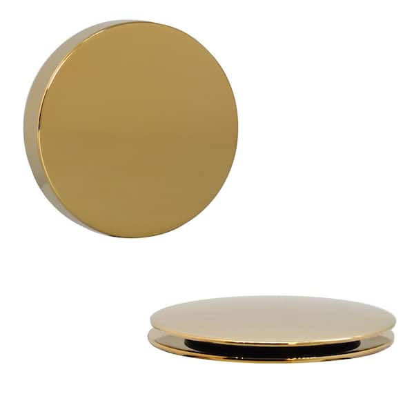 Westbrass 3 in. Round Handle Tub Trim for Cable Drive Bath Waste Drain in Polished Brass