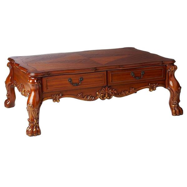 Acme Furniture Dresden 57 in. Cherry Oak Rectangle Wood