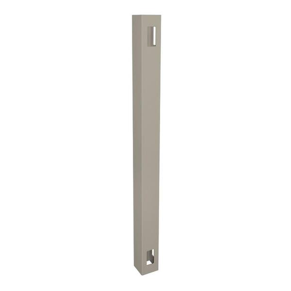 Weatherables 4 in. x 4 in. x 6 ft. Khaki Vinyl Fence Corner Post