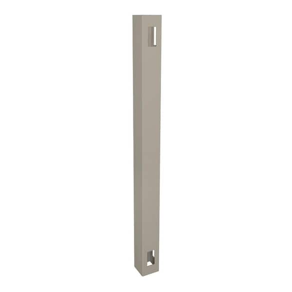 Weatherables 4 in. x 4 in. x 7 ft. Khaki Vinyl Fence Corner Post
