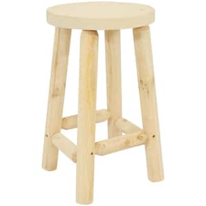 24 in. Fir Wood Bar Stool-Unfinished