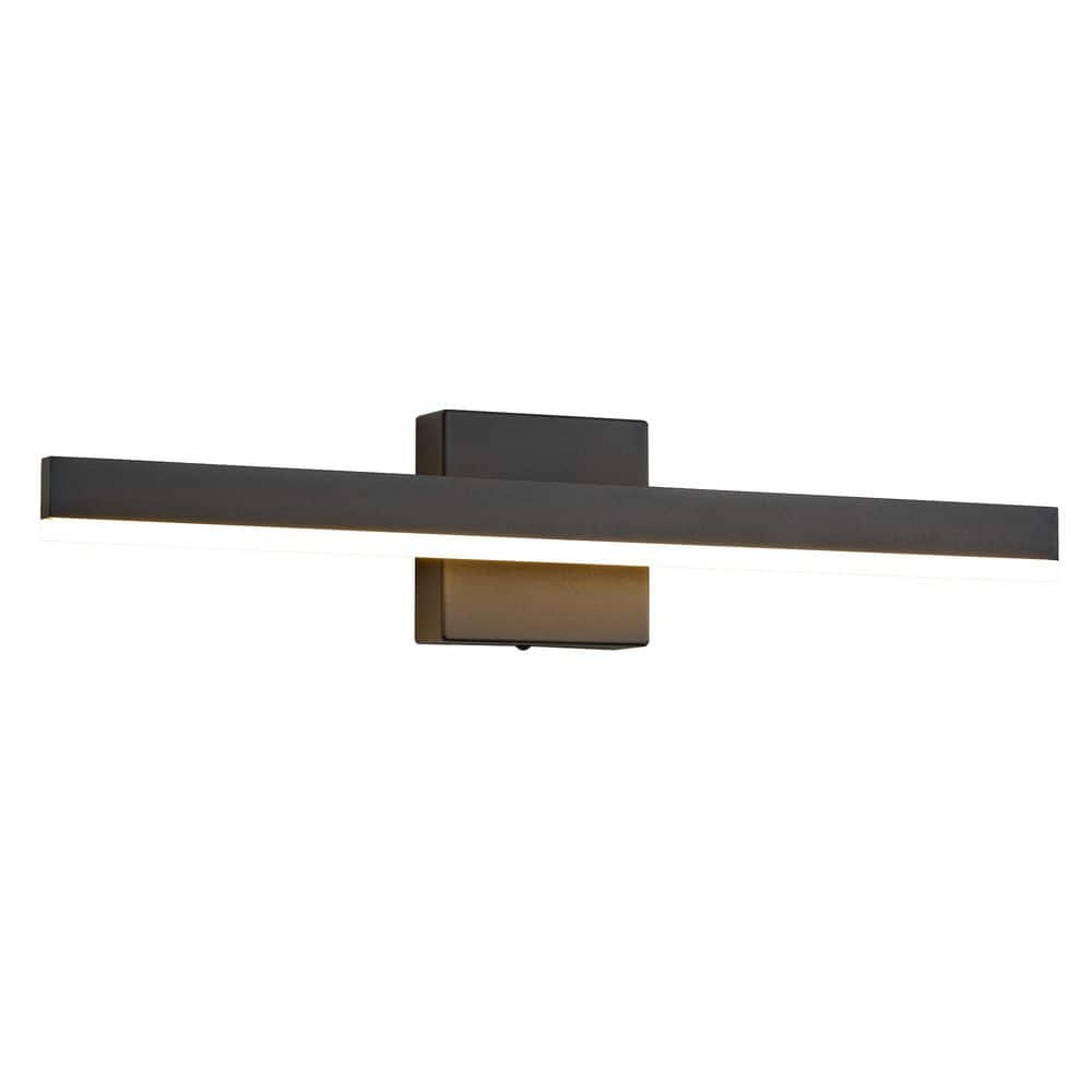 23.6 in. 1-Light Matte Black Modern Integrated LED Vanity Light with 5CCT & Dimmable price history on PriceWatchPro