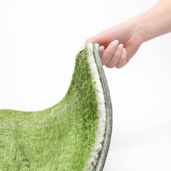 Dream Shag Premium Machine Washable Abstract ADS658 Aloe 10 ft. x 14 ft. Area Rug
