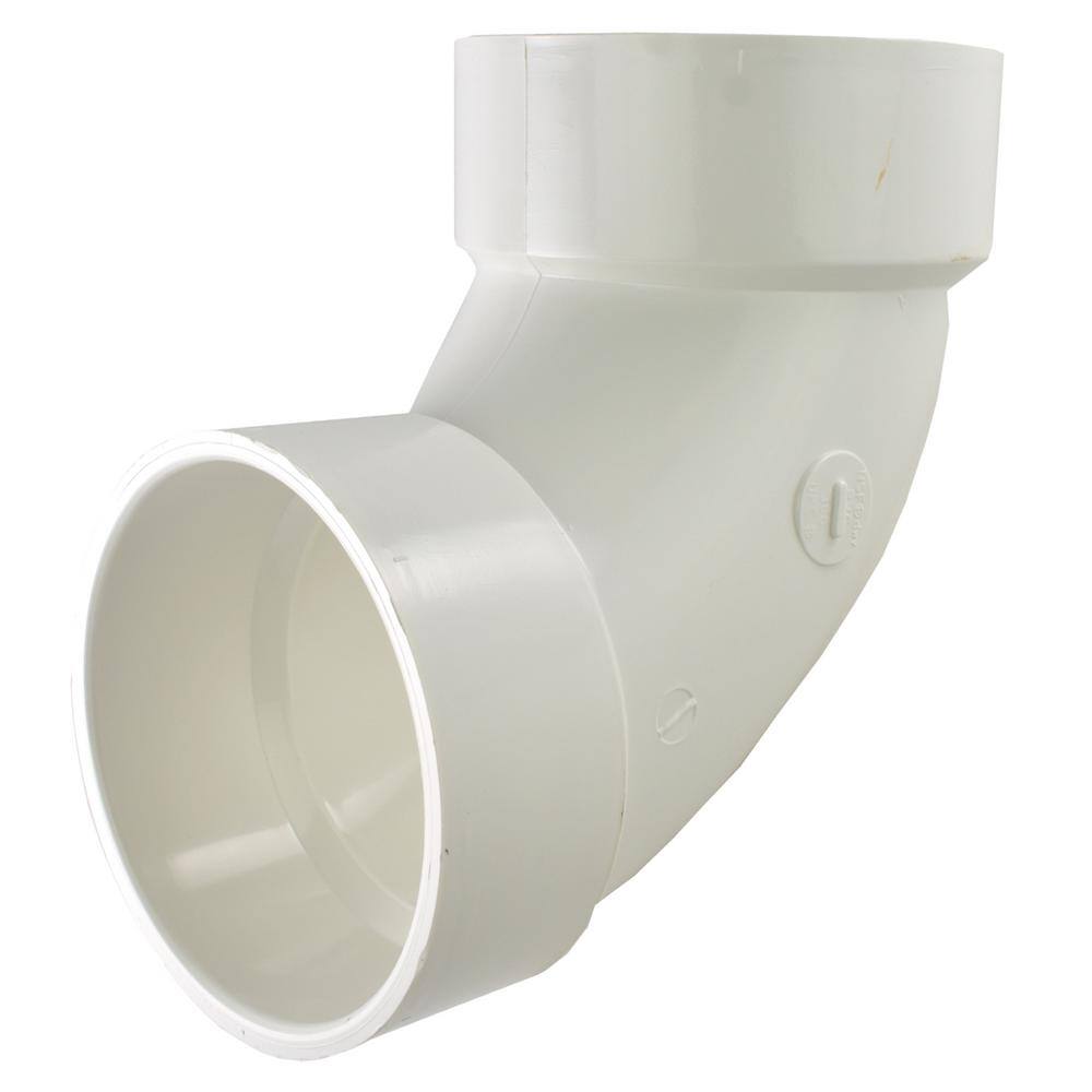 Charlotte Pipe 3 In PVC DWV 90 Degree Hub X Hub Elbow PVC003001200HD 