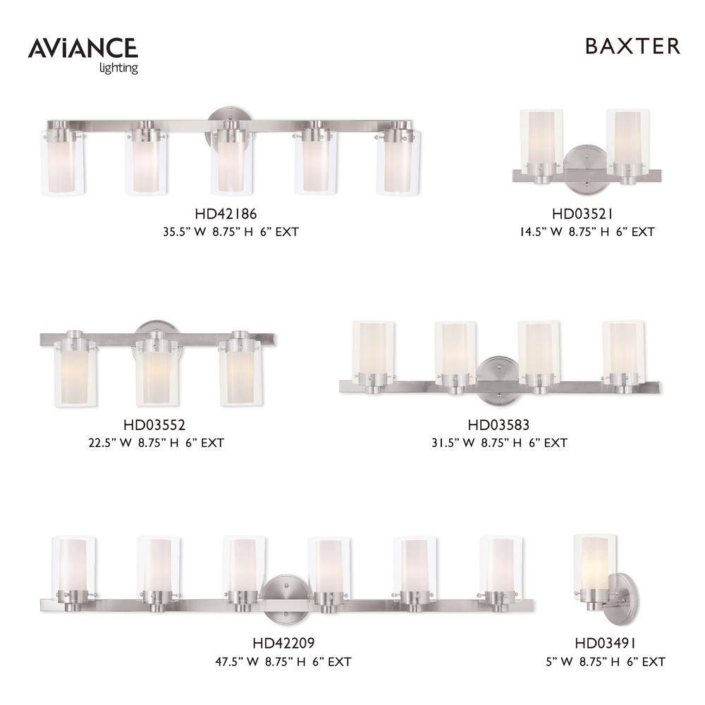 Manhattan 3-Light Brushed Nickel Vanity Fixture with Opal Glass