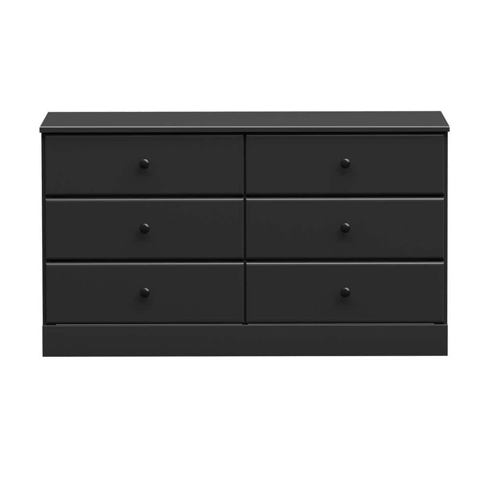 Astrid Double Black Dresser with Extra Deep Drawers