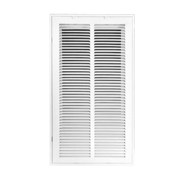 12 in. Wide x 24 in. High Return Air Filter Grille of Steel in White