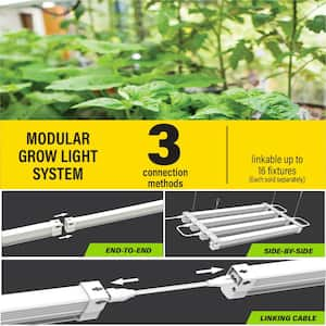 1 ft. 13.5-Watt Vertical Mount White Full Spectrum LED Non-Dimmable Indoor Linkable Plant Grow Light Strip, Daylight