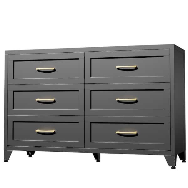 metal office dresser Fesbos Storage Cabinet-36 Tall Steel File Cabinet with Lockable Doors and Adjustable Shelves-Black Steel Storage Cabinet for Home, School, Office, Garage : Home & Kitchen Squared front corners provide a modern look GrandView 5-Drawer Dresser