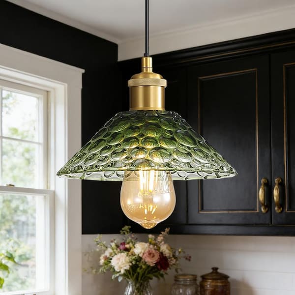 Colorful Glass Ceiling Pendant Light Kitchen Island, Adjustable Hanging Lamp