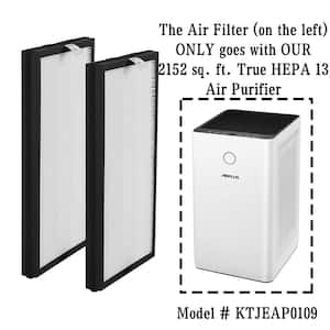 2152 sq. ft. Console Air Purifier Replacement Filters in Whites, True HEPA H13, for Wildfire, Dust, Pollen, Ozone-Free