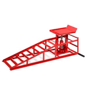 Heavy-Duty 2-Ton Auto Service Ramp Low Profile Steel Hydraulic Lift Repair Frame for Cars Trucks Trailers