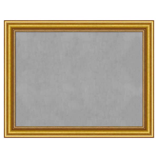 Amanti Art Townhouse Gold 28 in. x 22 in Framed Magnetic Board