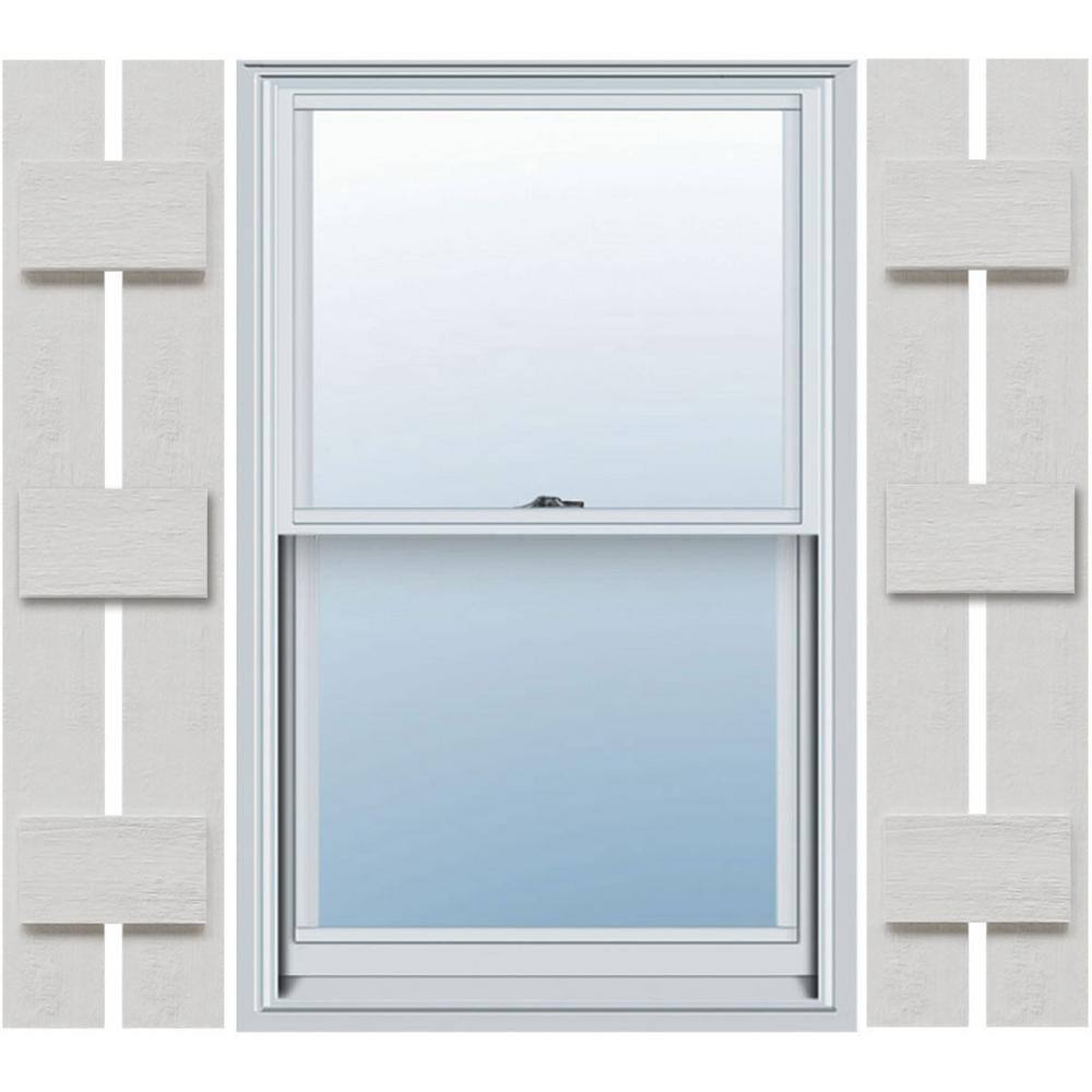 Two Picture Paper Shutter Ekena Millwork Timberthane 11.25 in. W x 83 in. H Spaced (Two Board ...