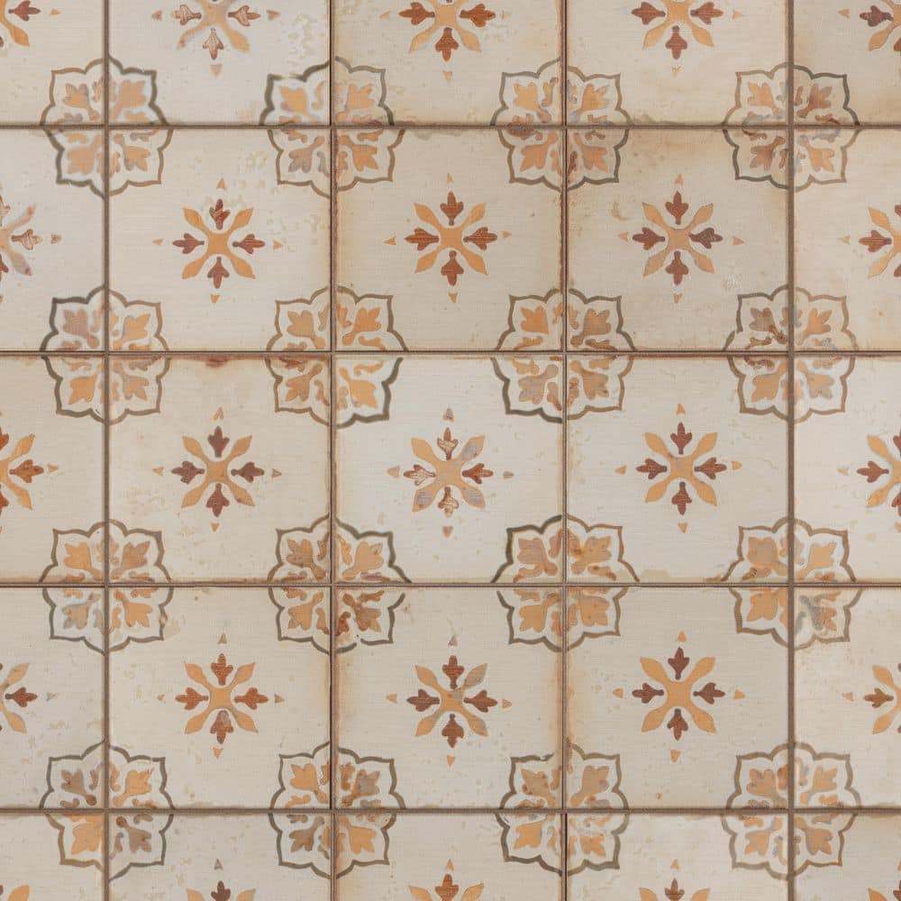 マロンロロミ Merola Tile Mirambel Marron 13 in. x 13 in. Ceramic Floor and Wall