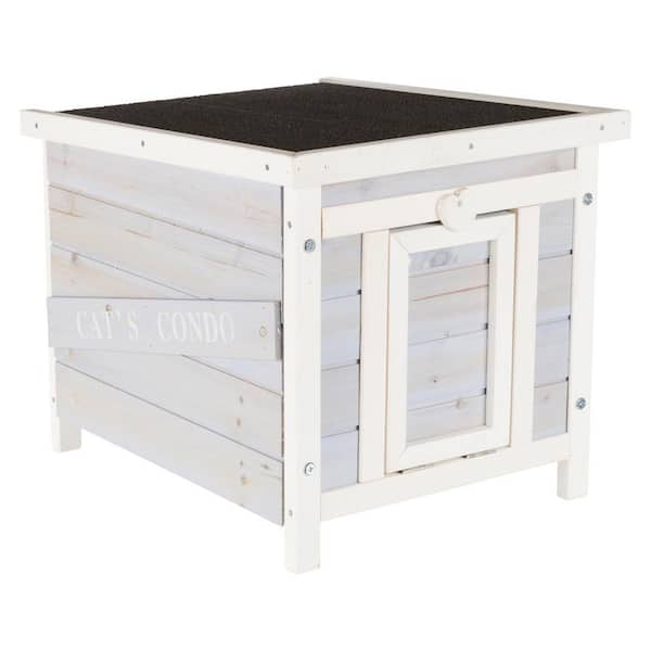 TRIXIE 16.5 in. x 15.75 in. x 20 in. Wooden Patio Condo for Cats