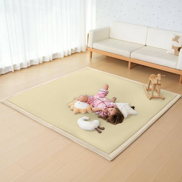Moonsea Large Non-Slip Baby Play Mat – Thick Soft Crawling Mat For Infants & Toddlers – Stars/Elephant/Flower
