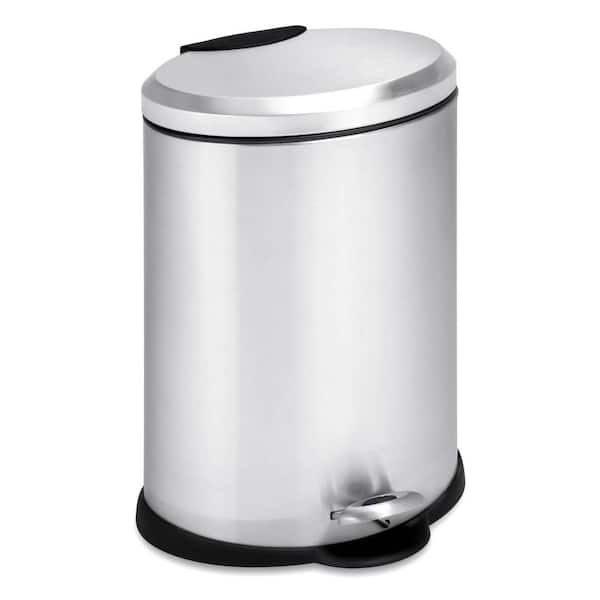 Honey-Can-Do 3 Gal. Stainless Steel Oval Step-On Touchless Trash Can