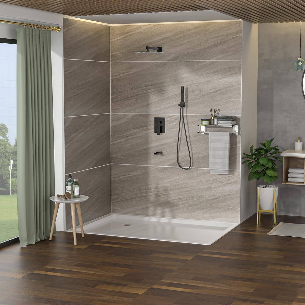 Large Oil-Rubbed Bronze Dual Rain Shower System with Handheld