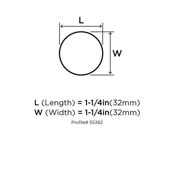Amerock Satin Nickel Round Cabinet Knob 1-1/4 inch