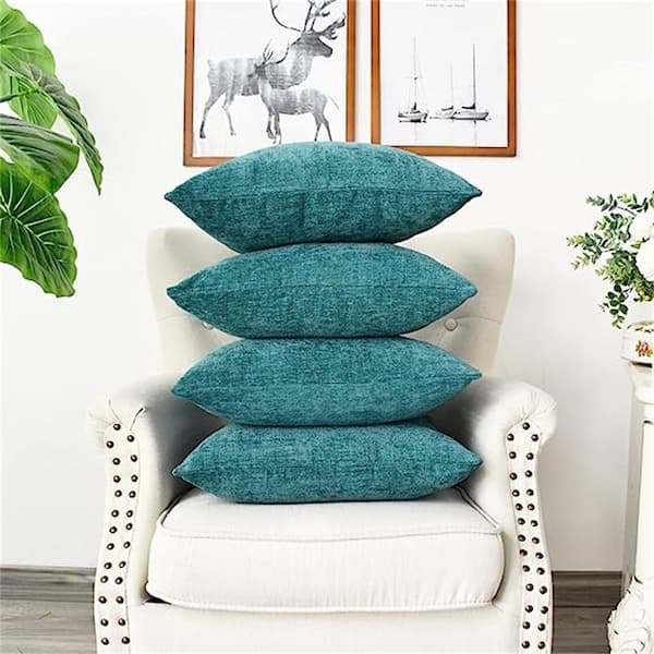 Top Finel Decorative Throw Pillow Cover Set Durable Canvas Outdoor Cushion  Covers 20 X 20 for Couch Bedroom Car, Pack of 6, Teal 