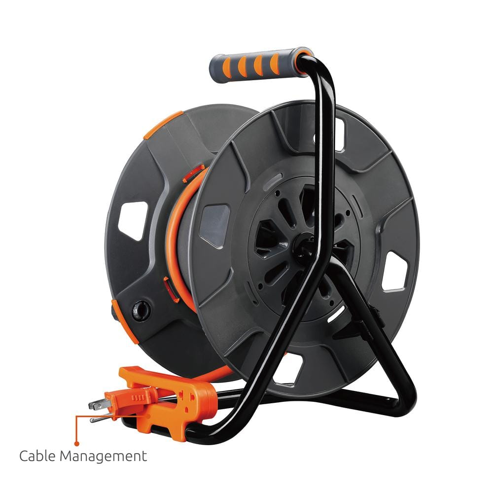 3 ft. 14/3 Extension Cord Storage Reel with 4 Power Outlets and SJTW Cable - 3