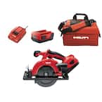 SCW 22-Volt Lithium-Ion Cordless Compact Circular Saw with Battery Pack and Bag
