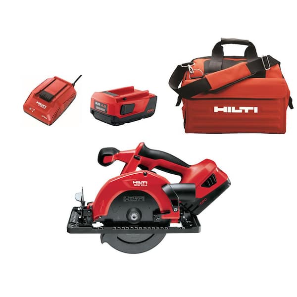 Hilti SCW 22-Volt Lithium-Ion Cordless Compact Circular Saw with Battery Pack and Bag