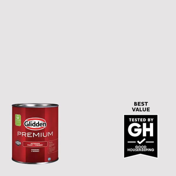 Glidden Premium 1 qt. PPG1014-2 Gray Whisper Semi-Gloss Interior Latex Paint