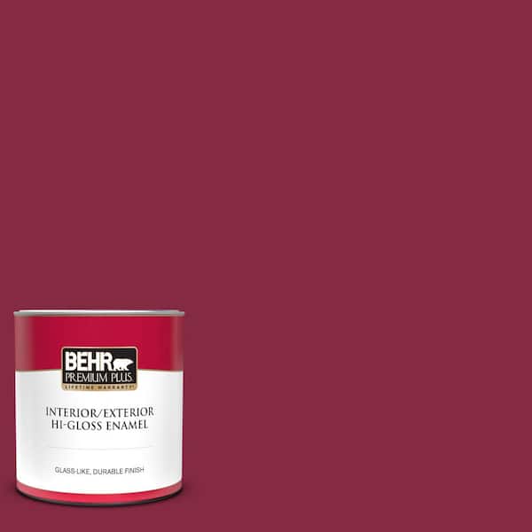 BEHR PREMIUM PLUS 1 qt. #S-H-120 Antique Ruby Hi-Gloss Enamel Interior/Exterior Paint