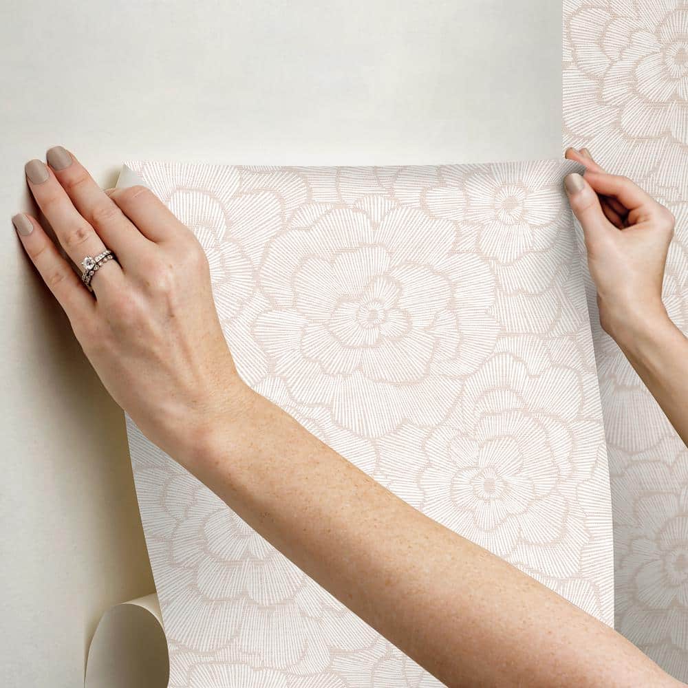 Pink Floral 3D Self-Adhesive Peel and Stick Wallpaper