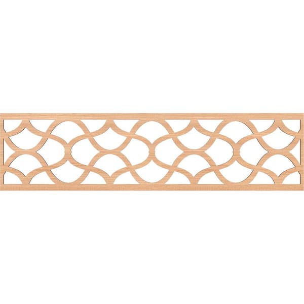 Ekena Millwork Resort Fretwork 0.375 in. D x 47 in. W x 12 in. L Hickory Wood Panel Moulding