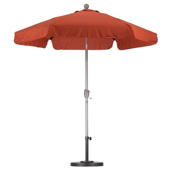 Astella 7-1/2 ft. Fiberglass Push Tilt Patio Umbrella in Brick SpunPoly