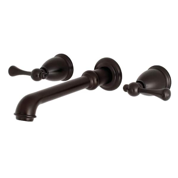 Kingston Brass English Country 2-Handle Wall Mount Roman Tub Faucet in Oil Rubbed Bronze (Valve Included)