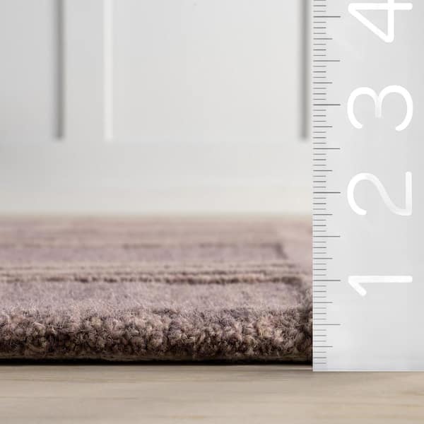 Mallory Plaid Wool Mauve 4 ft. x 6 ft. Indoor/Outdoor Patio Rug