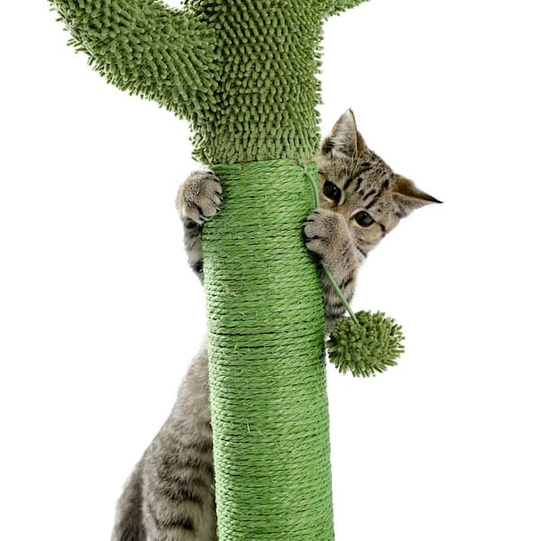 Cat Scratching Post 21'' Cat Scratcher for Cats and Kittens Cactus Post for in Door Cats 